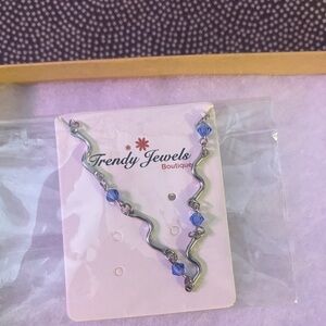 Trendy Jewels Silver Bracelet with Blue Crystals